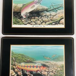 VTG Rainbow & Golden Trout Pimpernel Placemats Made  In England @Abby’s Little Vintage Shoppe 