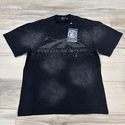 Hellstar shirt black and rinestones, Size medium, Brand new
