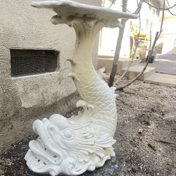 Koi Fish Pedestal Table 