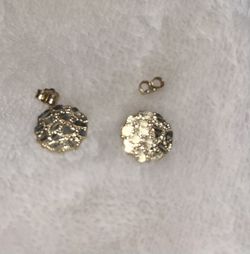 10k Gold Nugget Earrings