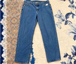 Blue wrangler jeans. Has brown softness inside of jeans