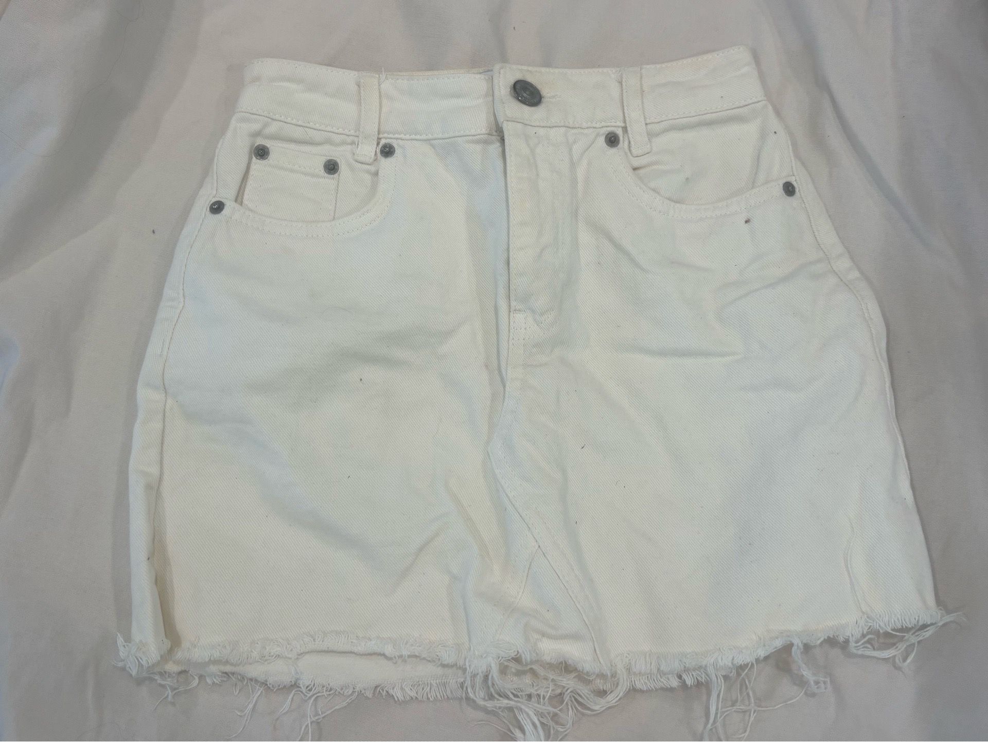 White Jean Skirt