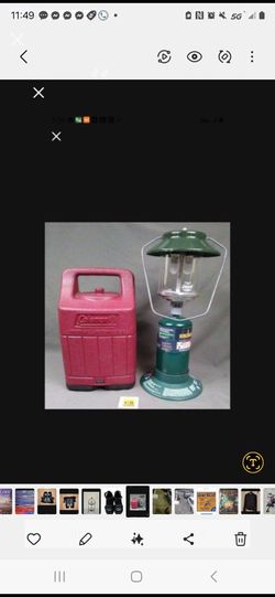 Coleman lantern & case, bottle not included