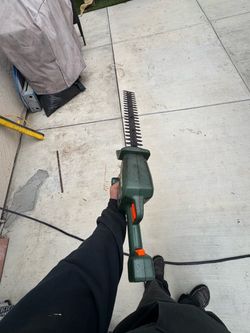 Electric Hedge Trimmer Green and Orange