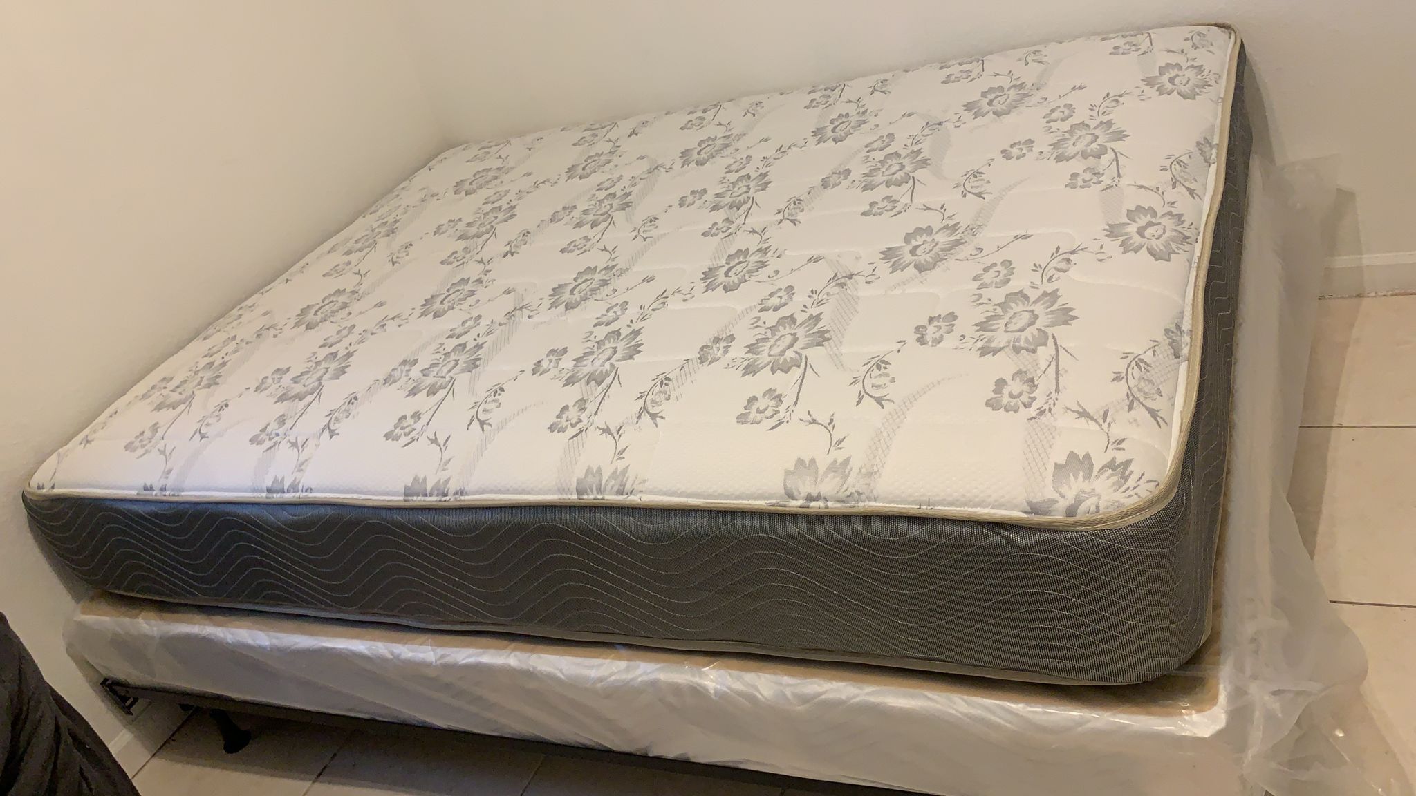 NEW Queen Mattress And Box Spring 2pc Bed Frame Is Not Included