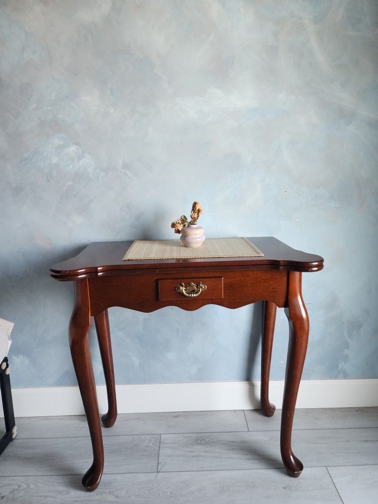 Queen Anne Wood Card Table