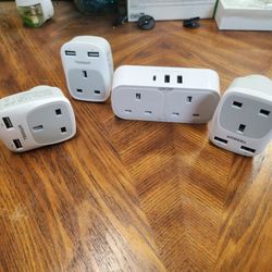 US plug to Arabic plug adapter / 4 together total 5 port