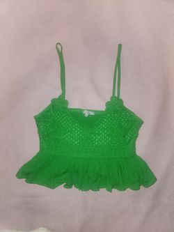 Lime green crop top