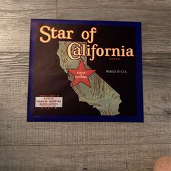 (10) Star Of California Brand Vintage Crate Label