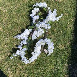 2 NEW- 66” White Wisteria Garland