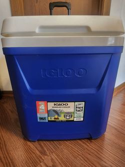 60 QT Ice Chest Cooler, Blue