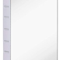 16x26 inch Recessed Beveled Bathroom Medicine Cabinet with Mirror & Cabinet Organizer with Shelves
