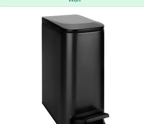 TIPGO Slim Bathroom Trash Can with Lid Soft Close, Step Pedal, 6 Liter / 1.6 Gallon Stainless Steel Trash Bin, Small Garbage Cans for Bedroom, Office,