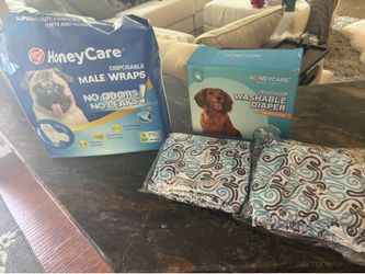 Male dog per diaper medium - 6 new washable, 25 new disposable