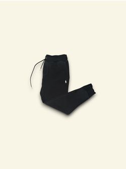 Polo Ralph Lauren Jogger Sweatpants Drawstring Medium Mens Black Pony Cotton