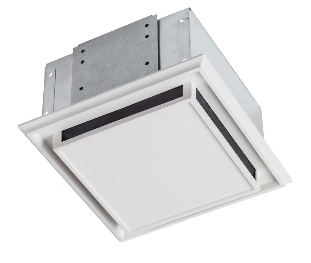 (Brand New in Box) Broan-Nutone 682 Duct-Free Ventilation Fan, White Square Ceiling or Wall Exhaust Fan with Plastic Grille /A7-CN-5376