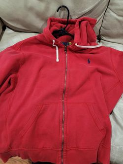 Polo zip up hoodie, faded used