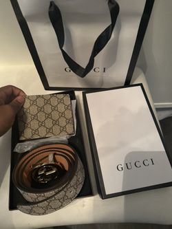 Gucci Wallet And Belt Set