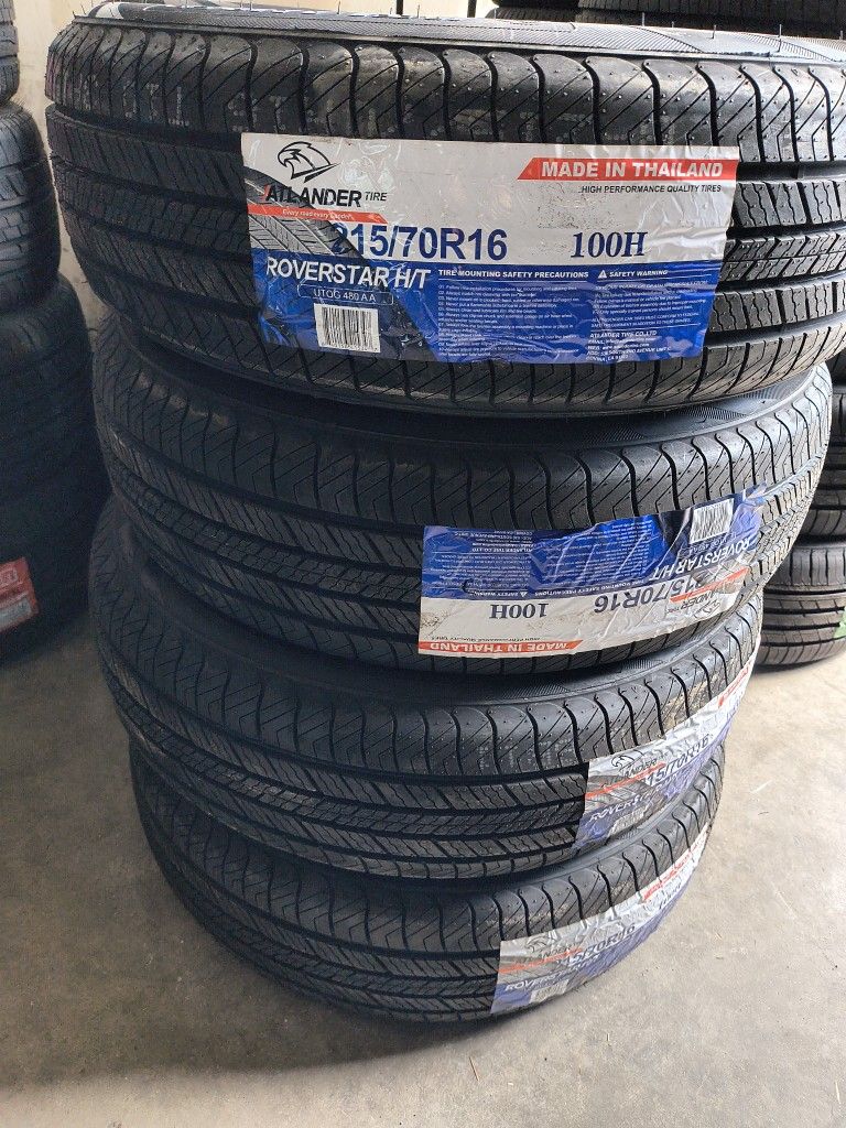 215/70/16 Atlander Tires Installed And Balanced/ Instaladas Y Balanceadas