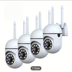 2K HD 2pcs Wireless Security Camera - 355° Pan & Tilt