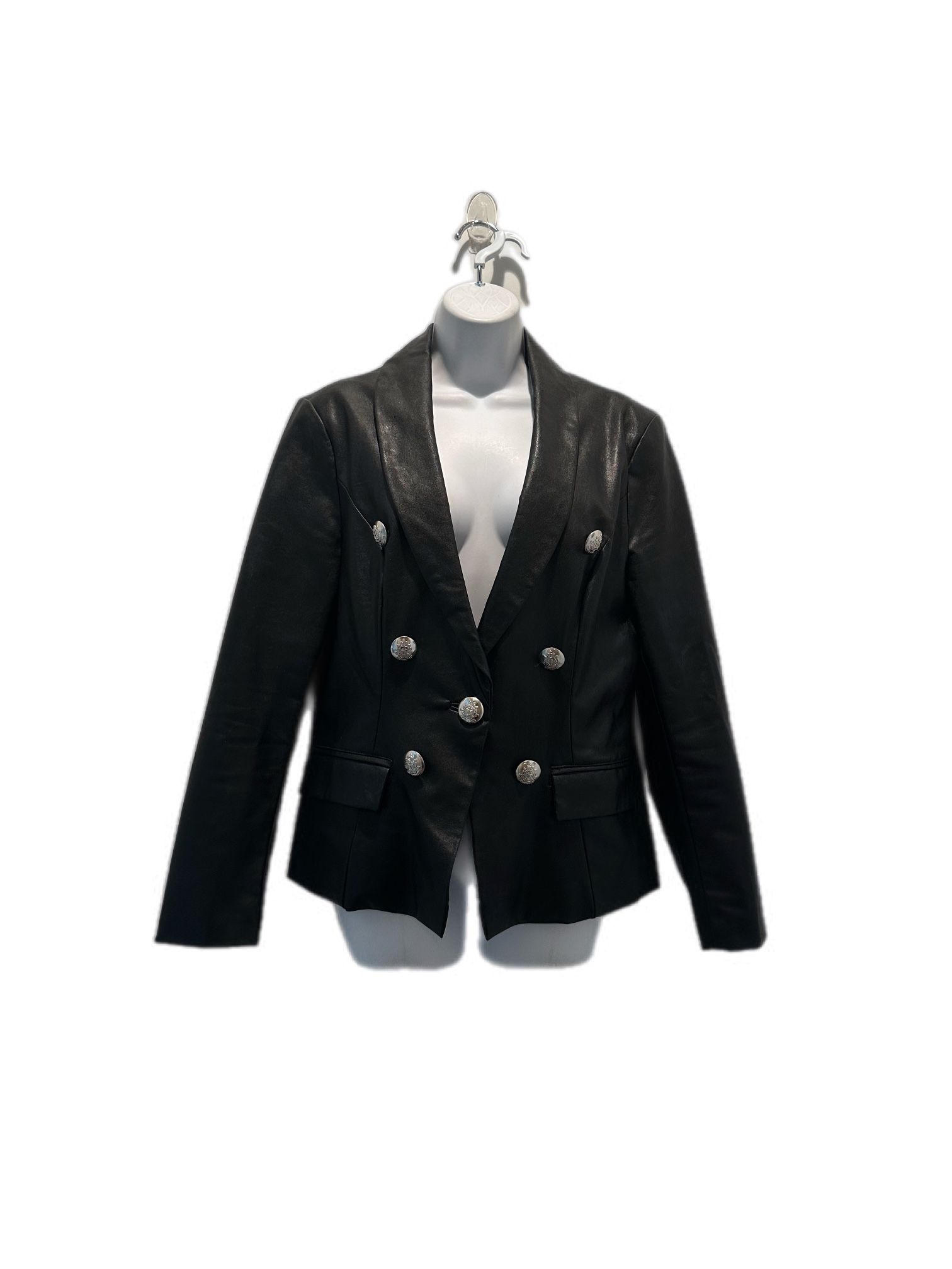 INC Faux Leather Blazer Jacket