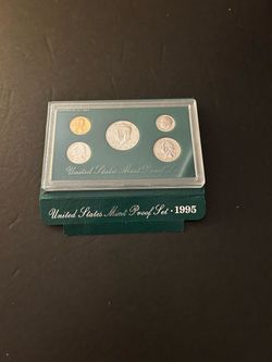 Coins - 1995S Brilliant Uncirculated proof set in original mint packaging - Lincoln /Jefferson/Roosevelt/Washington/Franklin - Total 5 Coins