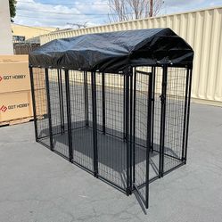 $290 (New in Box) Large heavy duty kennel with cover dog cage crate pet playpen (8’l x 4’w x 6’h)