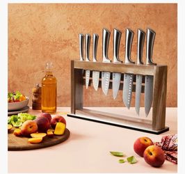 Cuisine Pro Damashiro Stainless Steel Knife Set with Wood Block