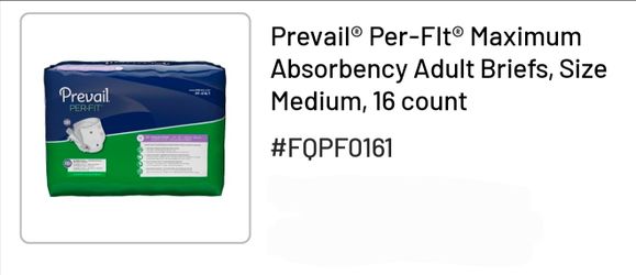 Prevail Pre-Fit Maximum Absorbancy Adult Briefs