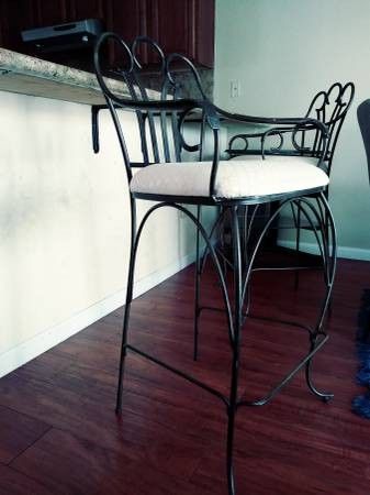 Wrought iron bar stool