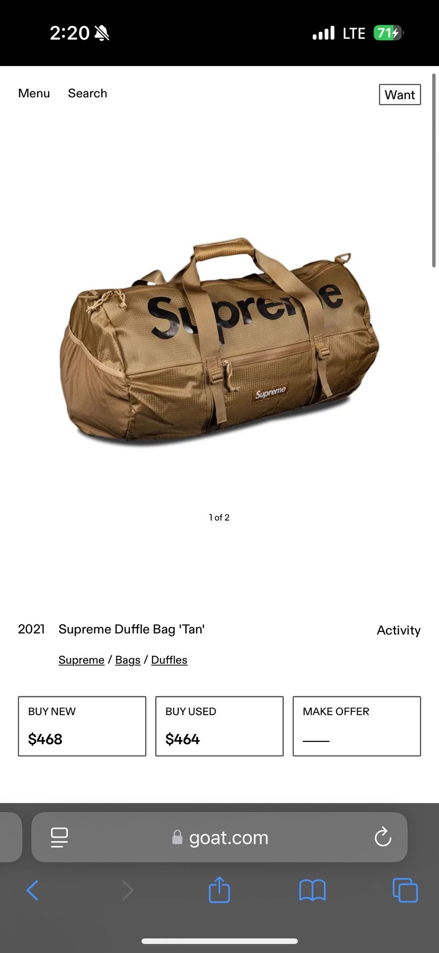 Supreme Duffel Bag