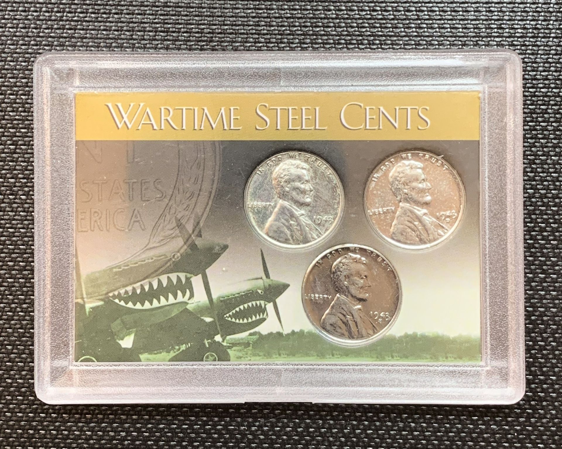 1943 WWII 3-Piece Wartime Steel Cents Set