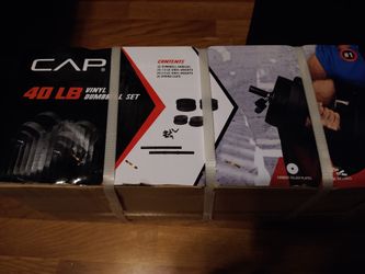 CAP 40 lB Free Weight Vinyl Dumbbell Set