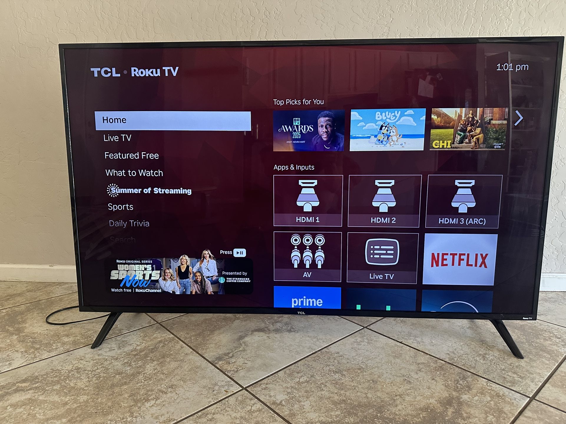 65 Inch TCL Roku TV