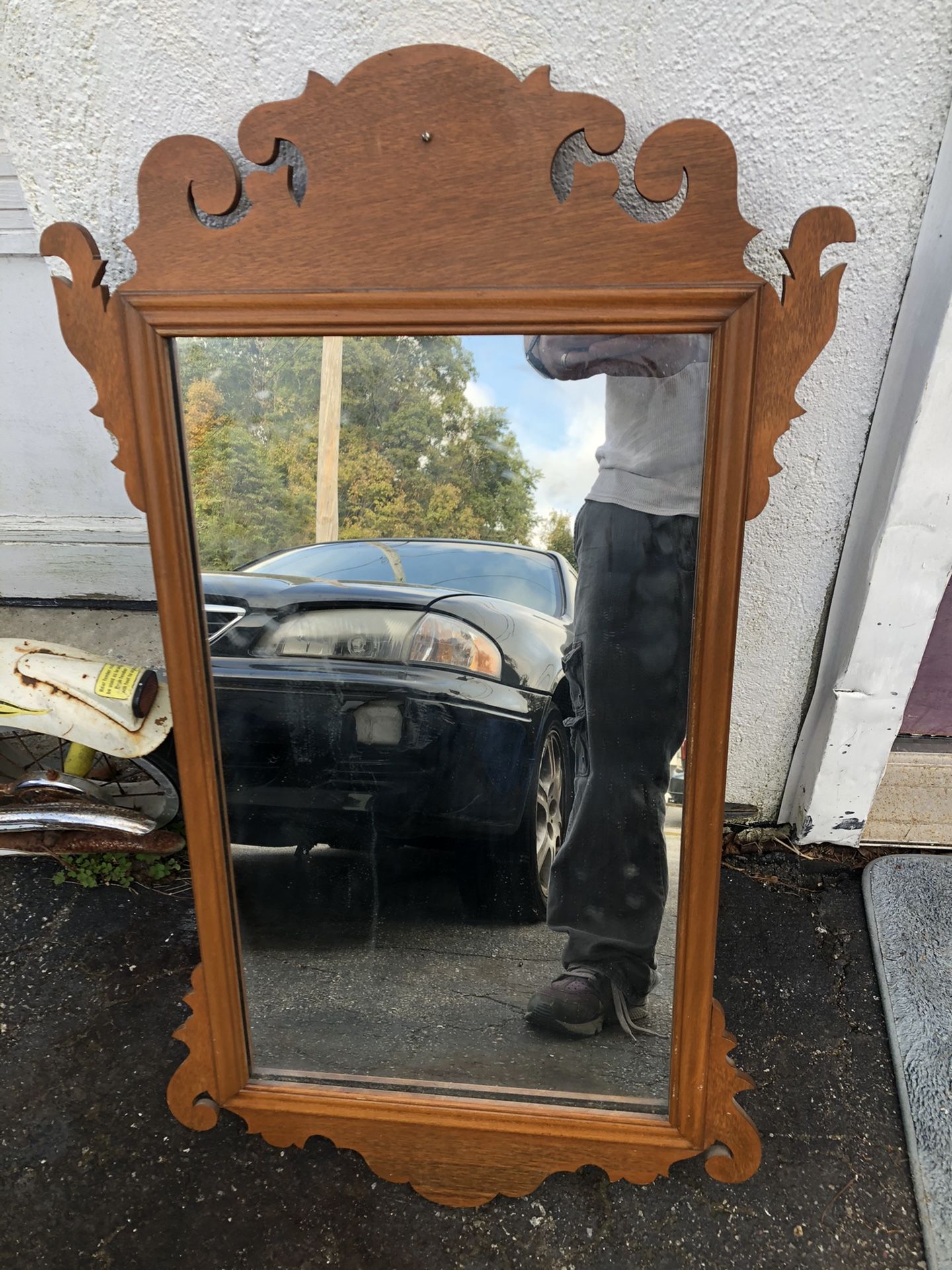 Chippendale Style Maple Wall mirror