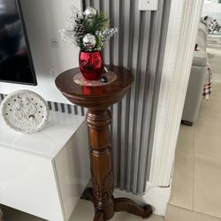 Wood And Marble Stand 