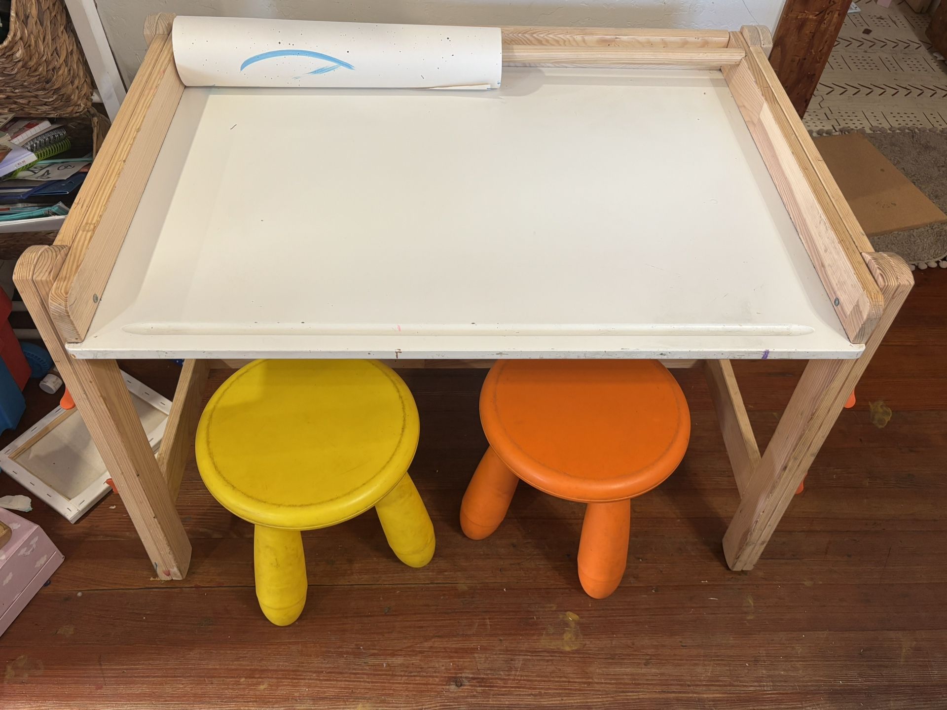 IKEA Kids Desk With Stools