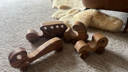 Wooden toy cars