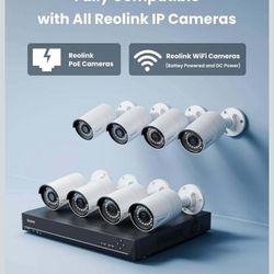 16CH 5MP Home Security Camera System, 8pcs Wired Outdoor PoE IP Cameras with Person/Vehicle/Pet Detection, 8MP 16CH NVR with 4TB HDD for 24-7 Recordin