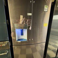 GE 3-Door French w/ Keurig in Stainless Steel
