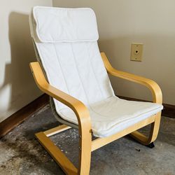 IKEA Youth Wood And Covered Cloth Chair