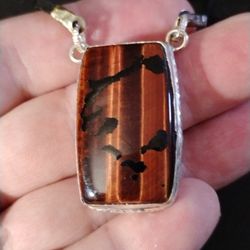 Tiger Iron Gemstone Pendant Men Or Women