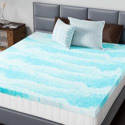 DUMOS Mattress Toppers Memory Foam Twin Size, 2 Inch Thick Bed Topper Pad Cooling Gel