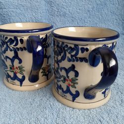 Navy ,Print,Porcelain Mug