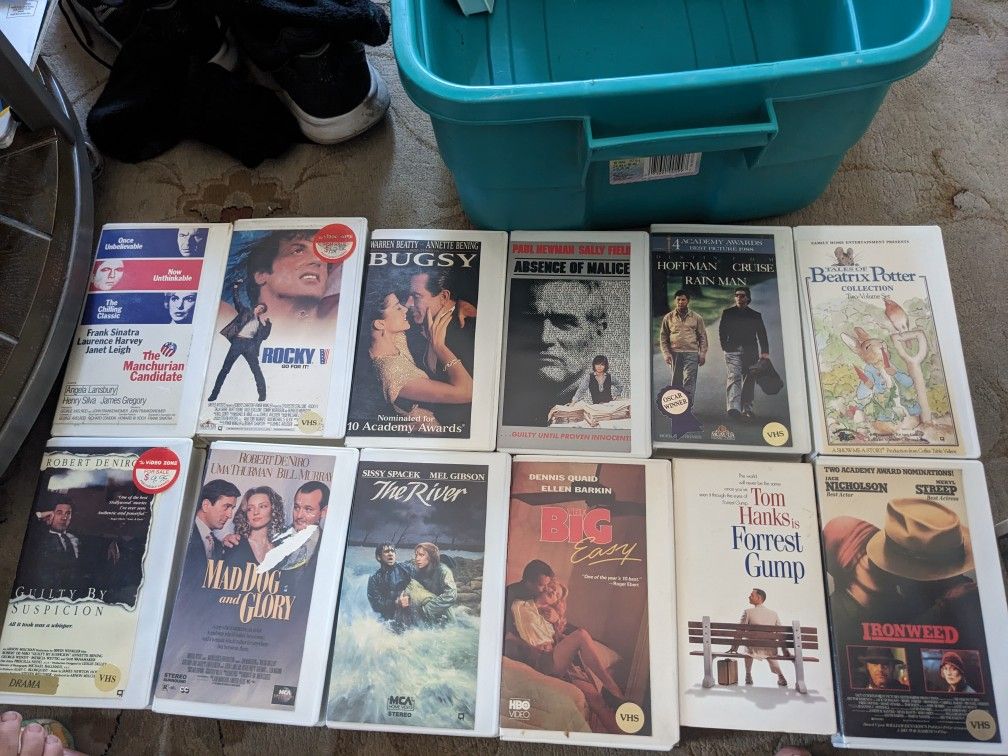 VHS Great Classis Movies From Your Days. Clint Eastwood, Paul Newman, Robert Redford, Deniro, Hoffman,