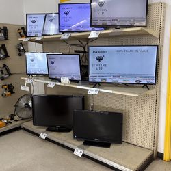 Different size TVs and prices