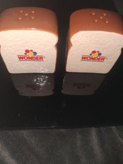 Ceramic Wonder Bread Salt and Pepper Shakers