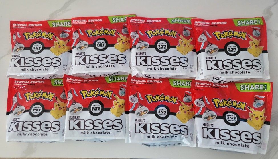 (8x) Pokemon Hershey Kisses Special Limited Edition - Bundle of 8