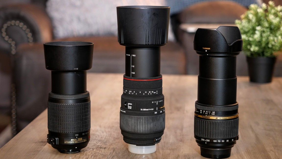 Three (3) Nikon mount lenses