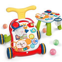New Cute Stone Sit-to-Stand Learning Walker, 2 in 1 Baby Walker